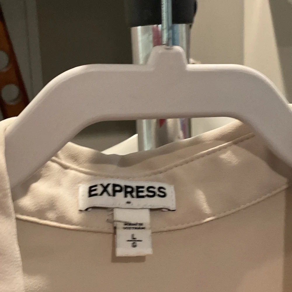 Express Cream Button Down Shirt - Picture 3 of 3